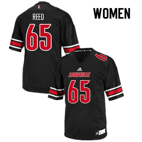 Women #65 Izaiah Reed Louisville Cardinals College Football Jerseys Sale-Black - Click Image to Close